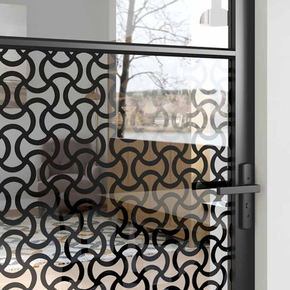 Glass Door Fretwork Black 102.5 x 3.5 x 201.5 cm Aluminium