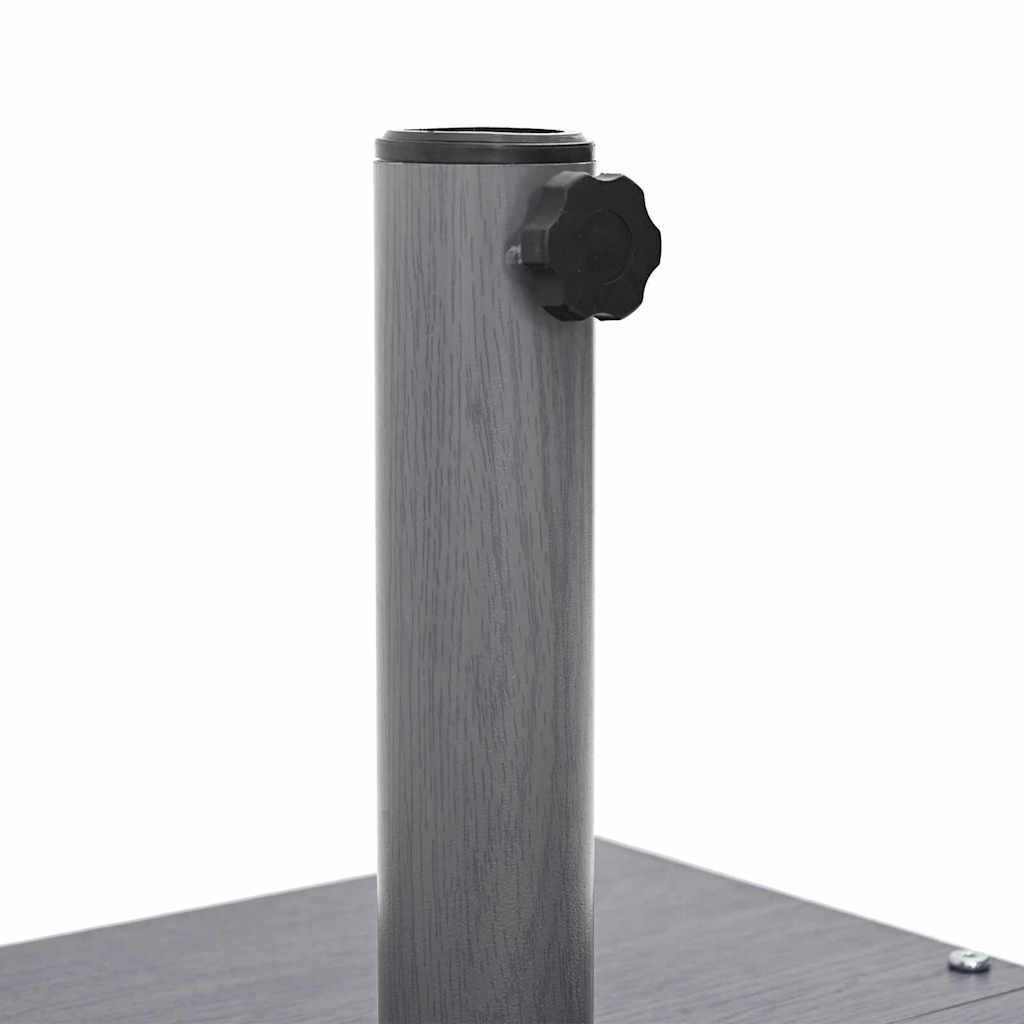 Parasol Base Dark Grey Wood Look 45 x 45 x 31 cm