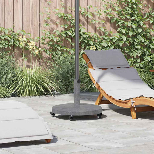 Parasol Base 24.8 kg Dark Grey Wood look Round Adjustable
