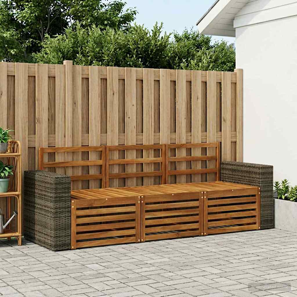 Sofa Sets 3 pcs Solid Acacia Wood