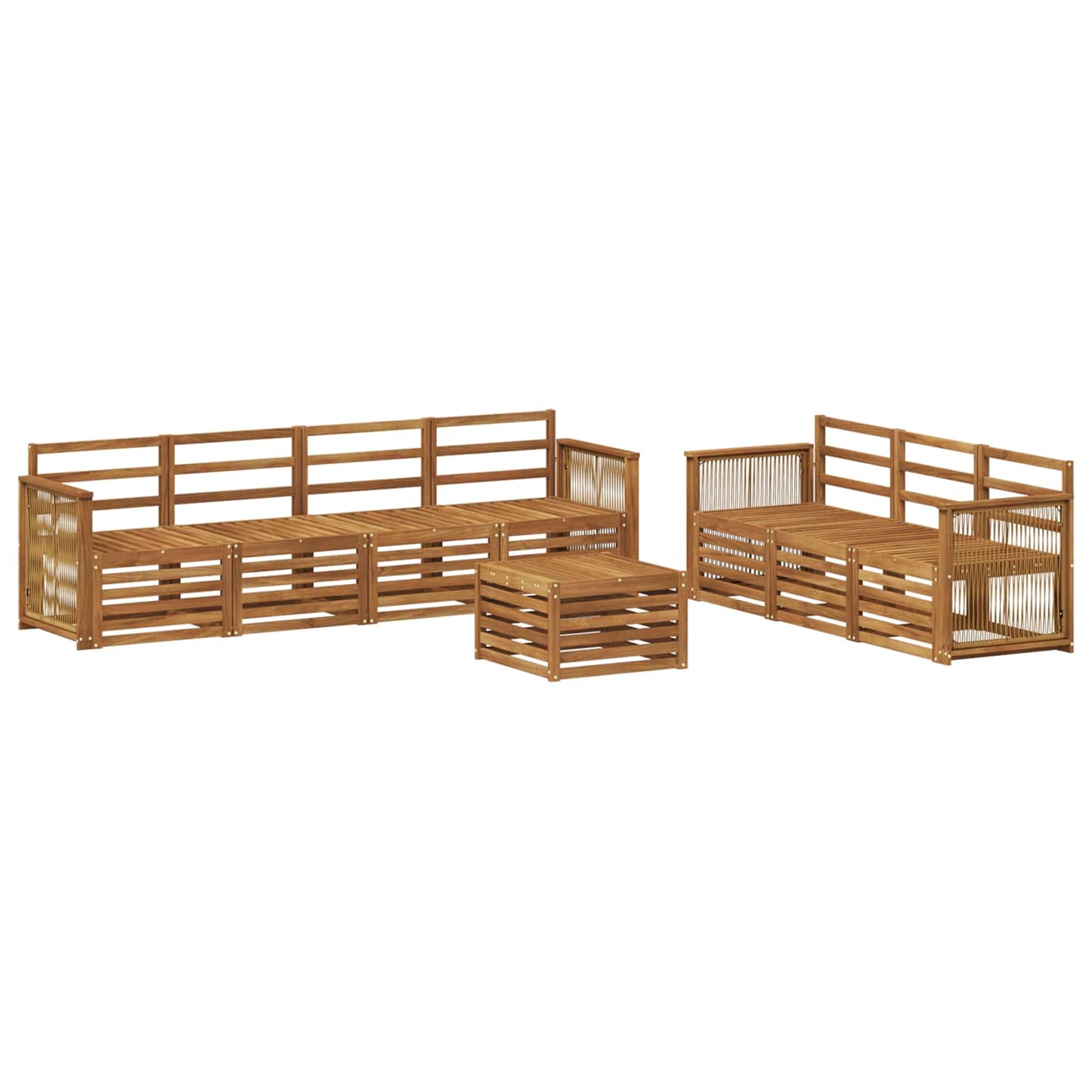 Sofa Sets 8 pcs Solid Acacia Wood