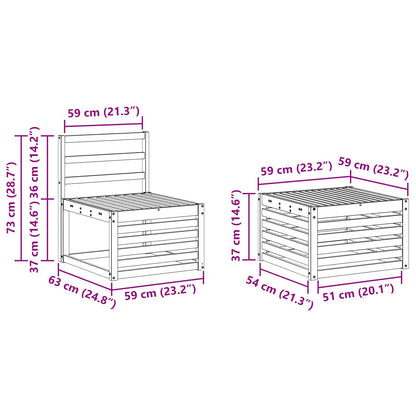 Outdoor Sofa Set 9 pcs Natural