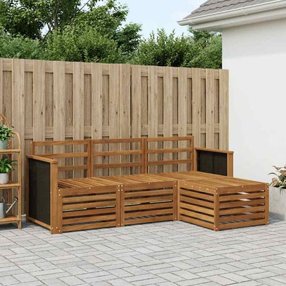 Outdoor Sofa Set 4 pcs Natural
