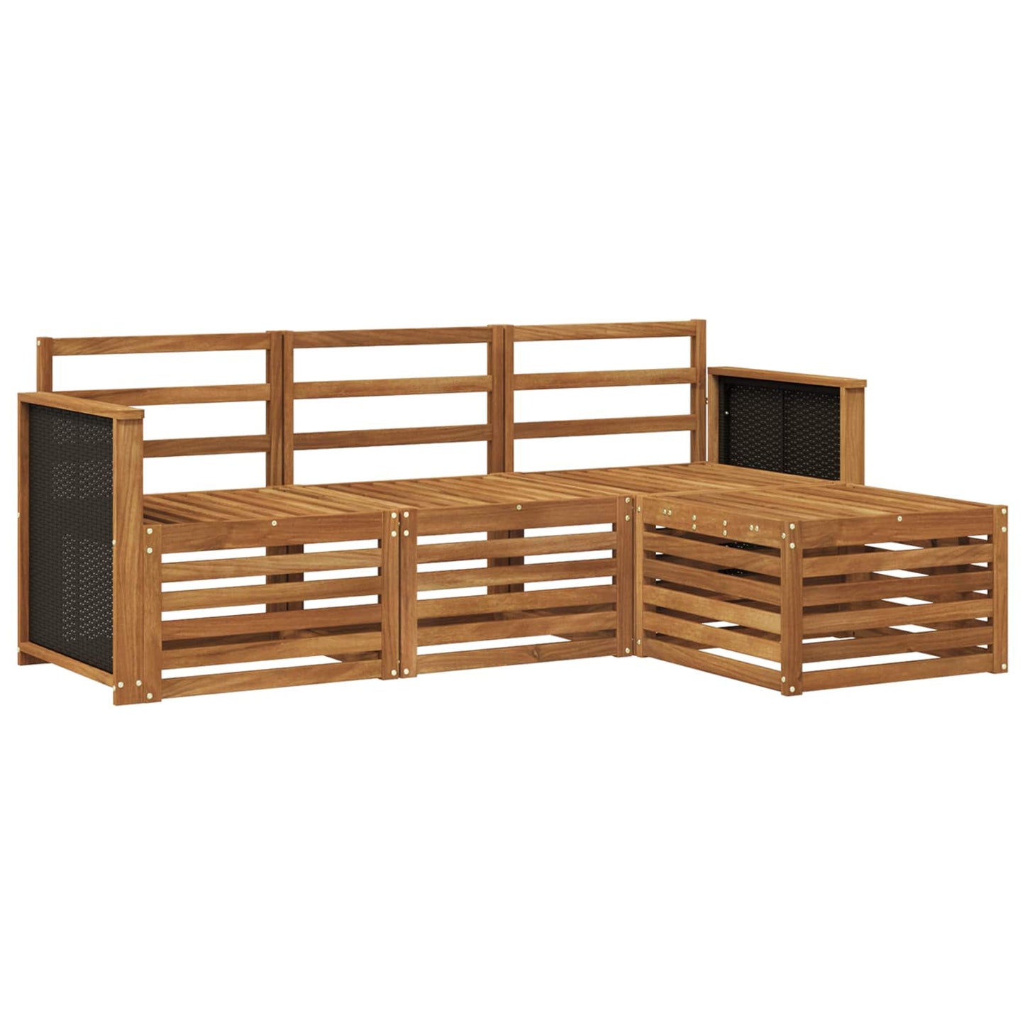 Outdoor Sofa Set 4 pcs Natural
