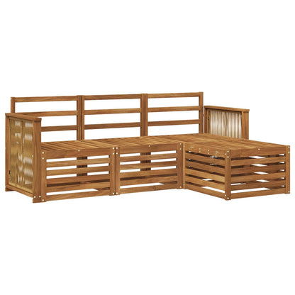 Outdoor Sofa Set 4 pcs Natural