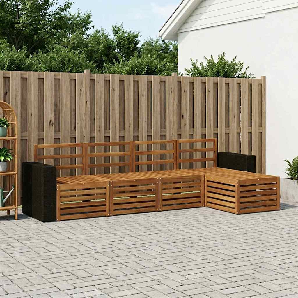 Outdoor Sofa Set 5 pcs Natural
