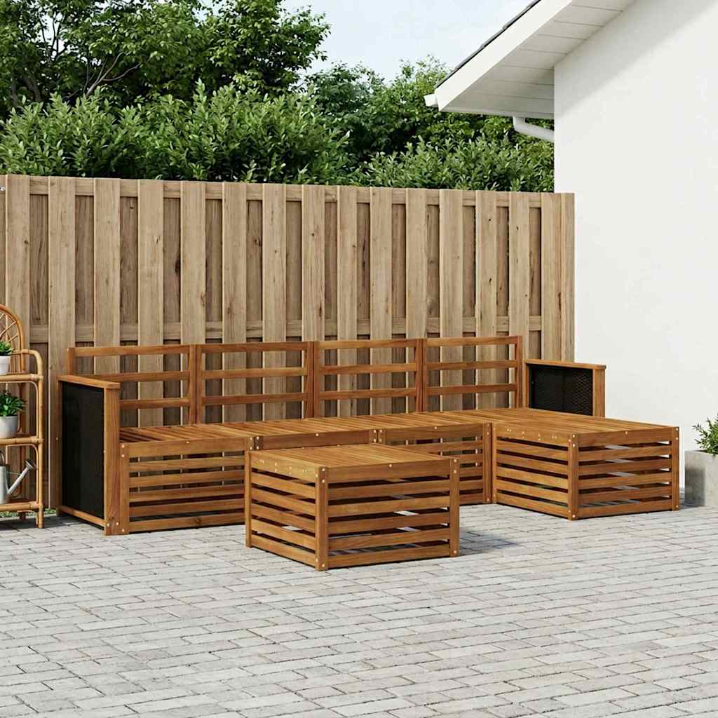Outdoor Sofa Set 6 pcs Natural