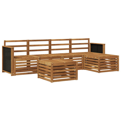 Outdoor Sofa Set 6 pcs Natural