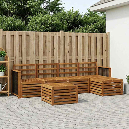 Outdoor Sofa Set 6 pcs Natural