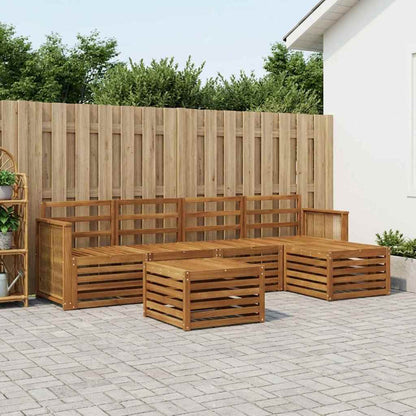 Outdoor Sofa Set 6 pcs Natural