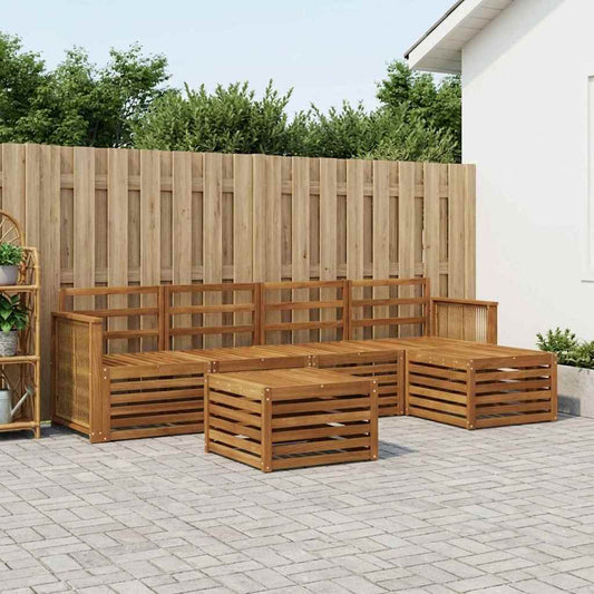 Outdoor Sofa Set 6 pcs Natural