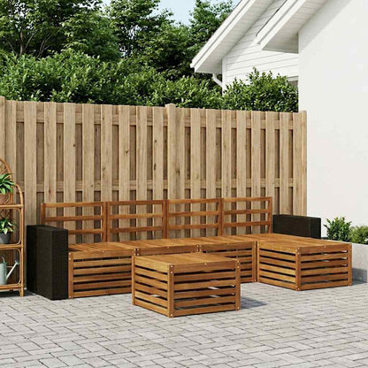 Outdoor Sofa Set 6 pcs Natural