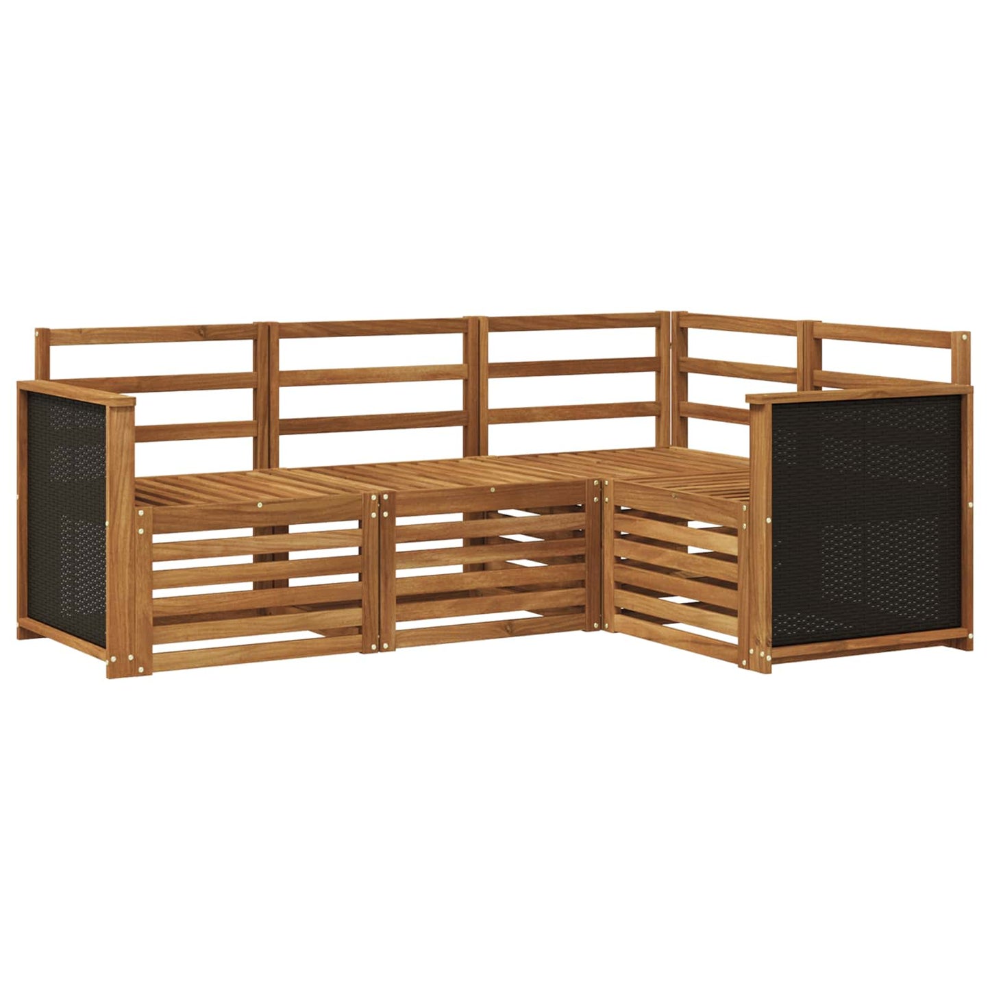 Sofa Sets 4 pcs Solid Acacia Wood
