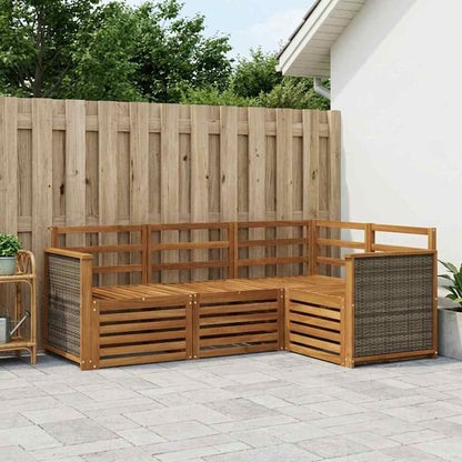 Outdoor Sofa Set 4 pcs Polyester