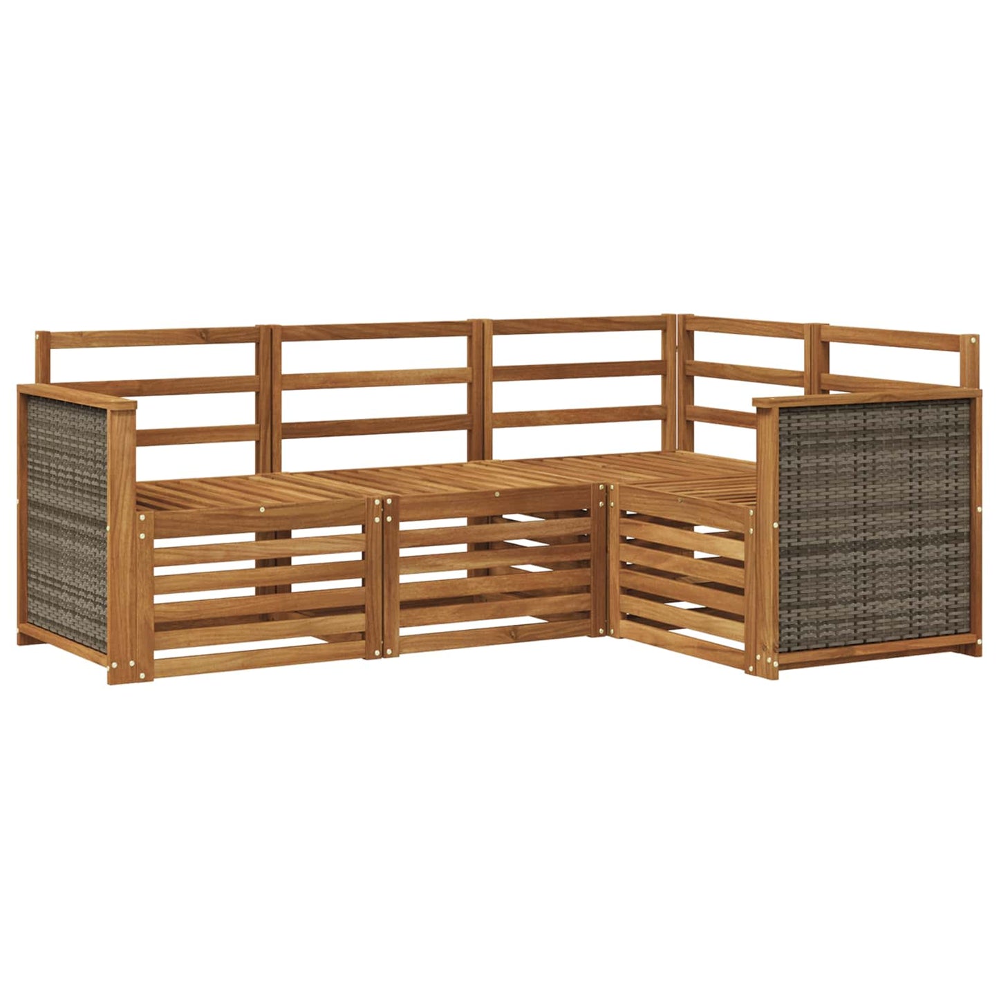 Sofa Sets 4 pcs Solid Acacia Wood
