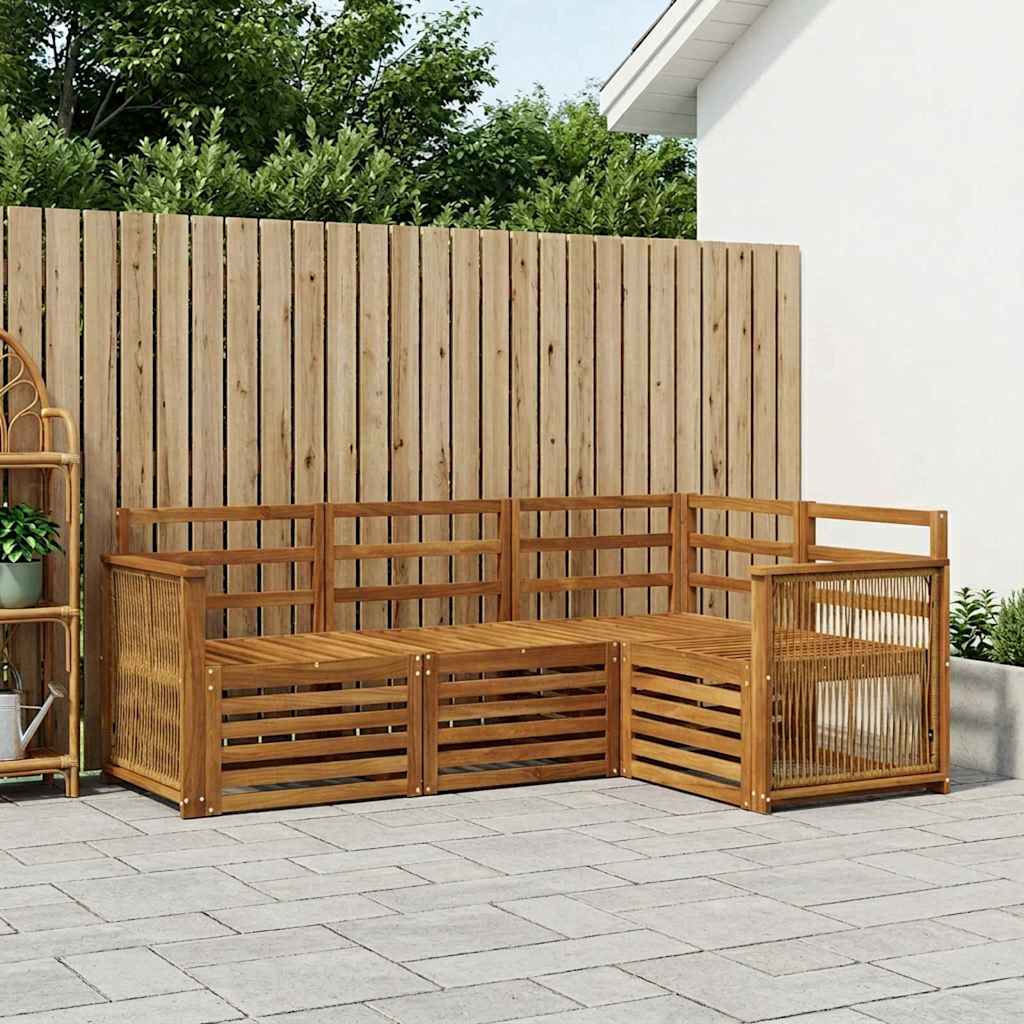 Outdoor Sofa Set 4 pcs Polyester