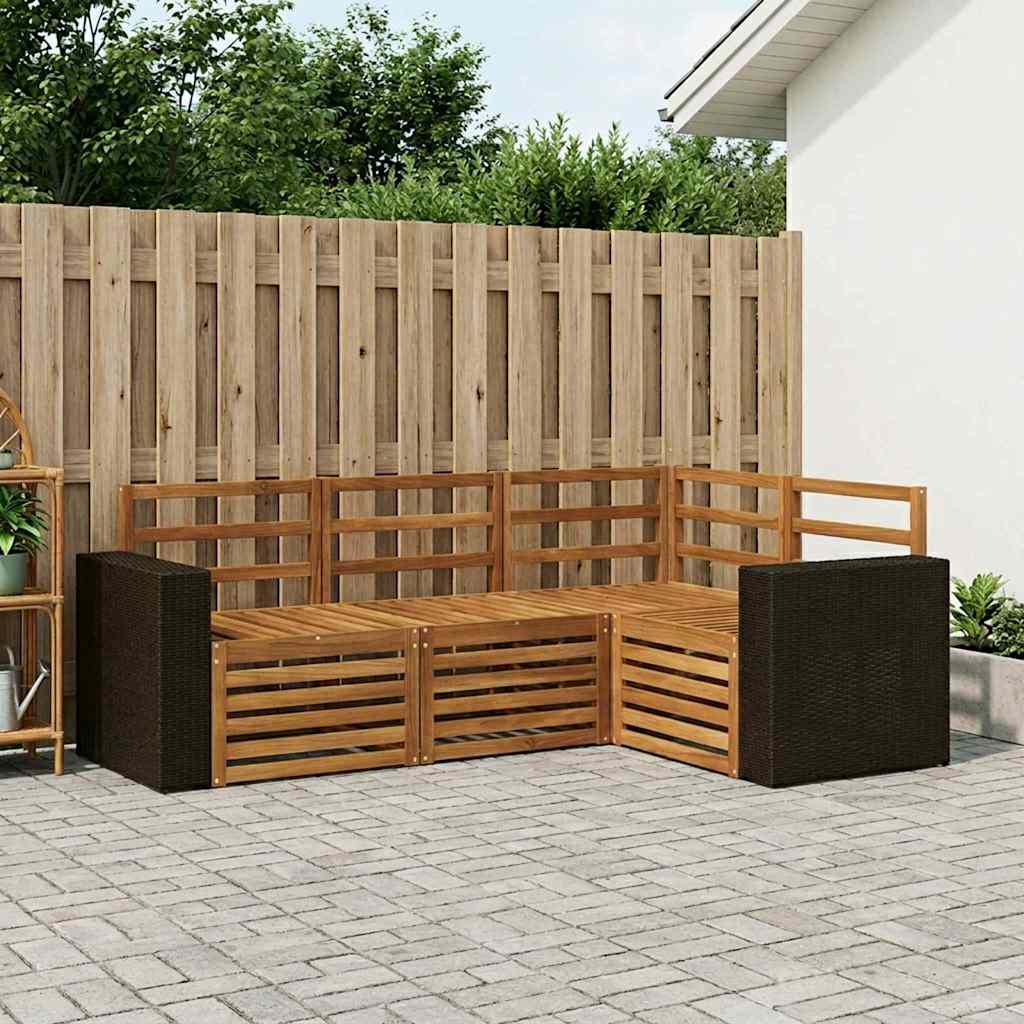 Outdoor Sofa Set 4 pcs Polyester