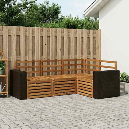 Outdoor Sofa Set 4 pcs Polyester