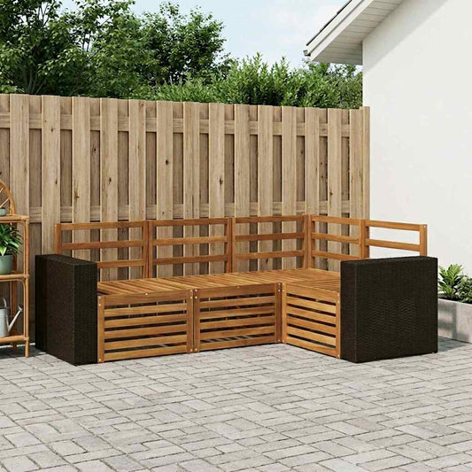 Outdoor Sofa Set 4 pcs Polyester