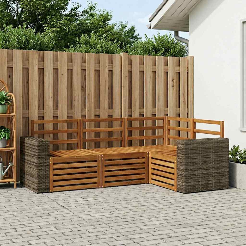 Outdoor Sofa Set 4 pcs Polyester
