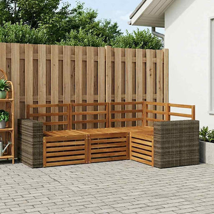 Outdoor Sofa Set 4 pcs Polyester
