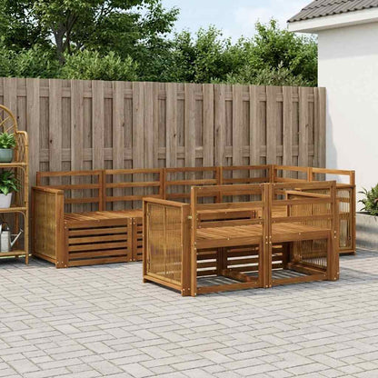 Outdoor Sofa Set 6 pcs Natural Solid Acacia Wood