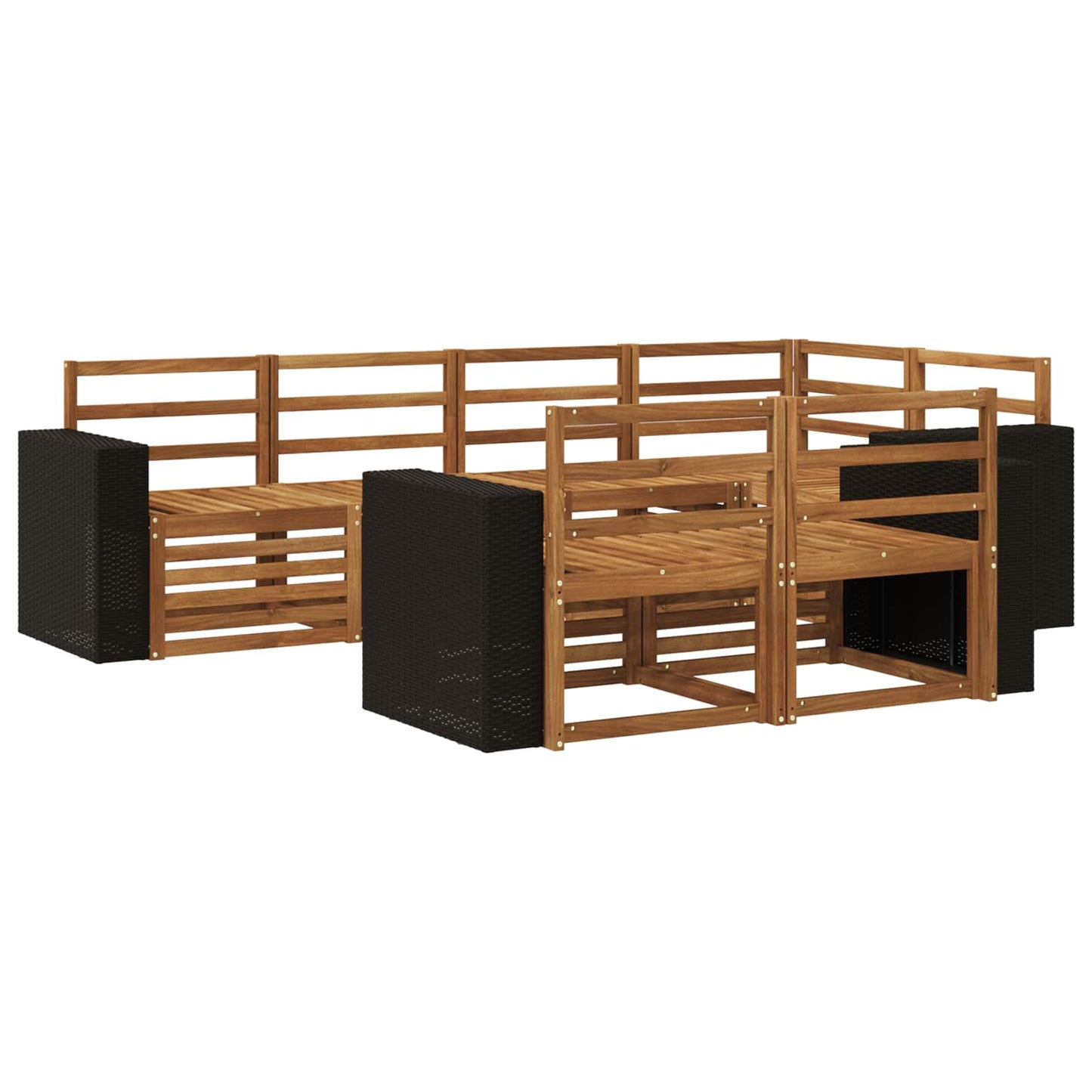 Sectional Sofa Set 7 pcs Natural