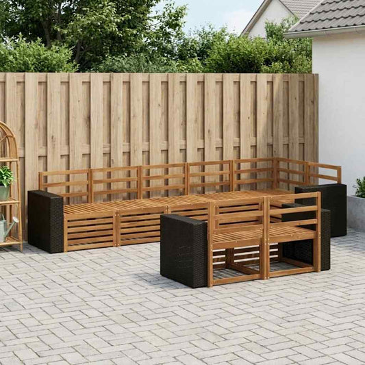 Outdoor Sofa Set 8 pcs Polyester
