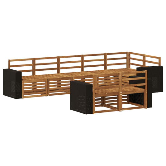 Outdoor Sofa Set 8 pcs Polyester