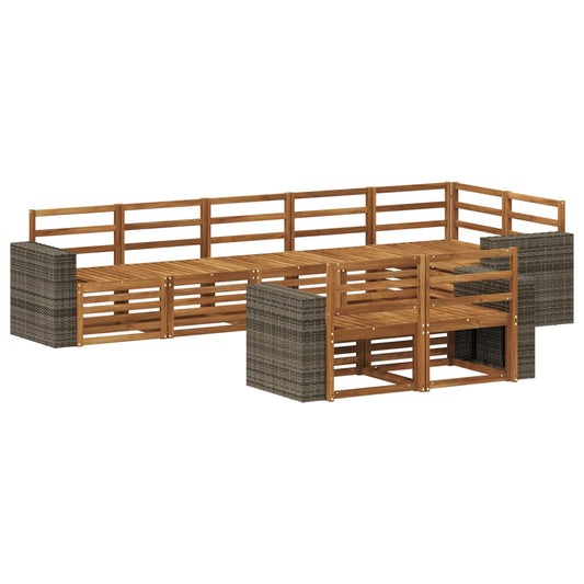 Outdoor Sofa Set 8 pcs Polyester