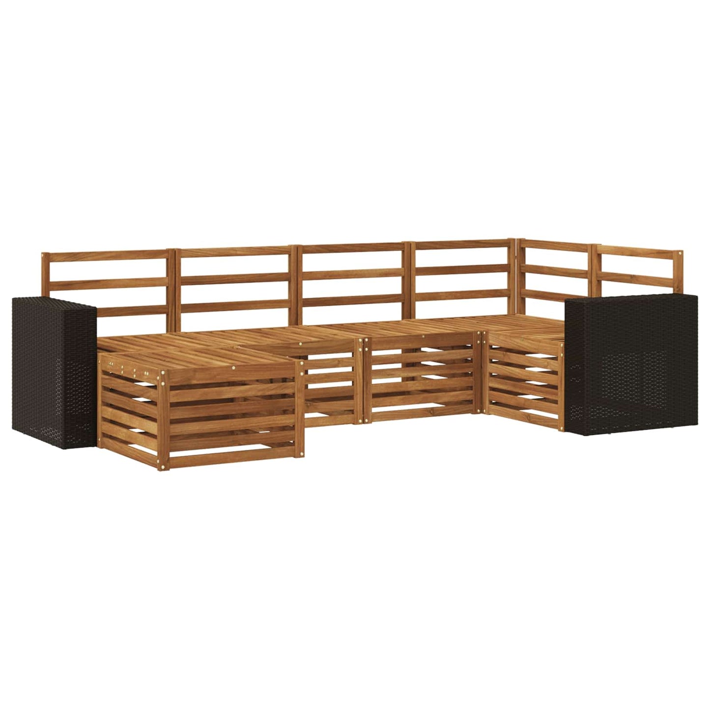Sectional Sofa Set 6 pcs Natural