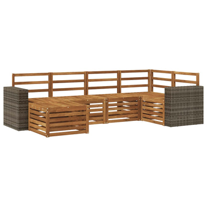 Sectional Sofa Set 6 pcs Natural