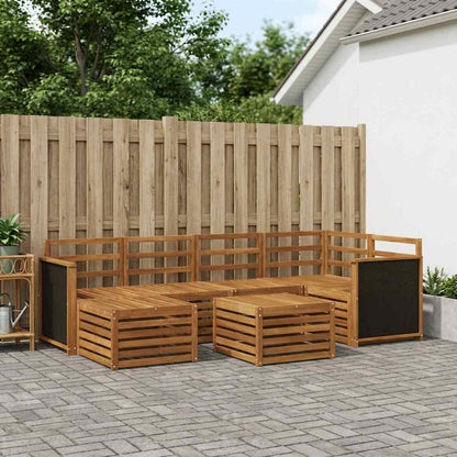 Outdoor Sofa Set 6 pcs Natural Solid Acacia Wood