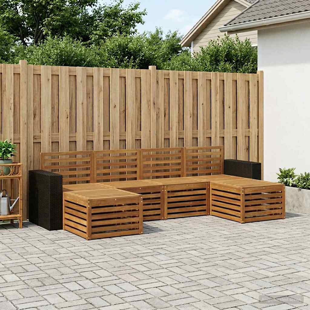 Outdoor Sofa Set 6 pcs Natural
