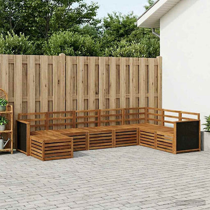 Outdoor Sofa Set 6 pcs Natural Solid Acacia Wood