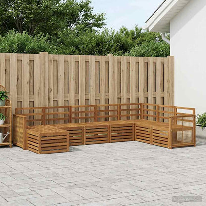 Outdoor Sofa Set 6 pcs Natural Solid Acacia Wood