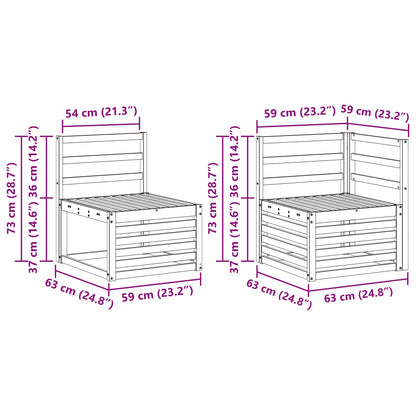 Outdoor Sofa Set 6 pcs Natural Solid Acacia Wood