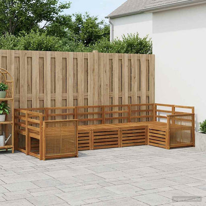 Outdoor Sofa Set 6 pcs Natural Solid Acacia Wood