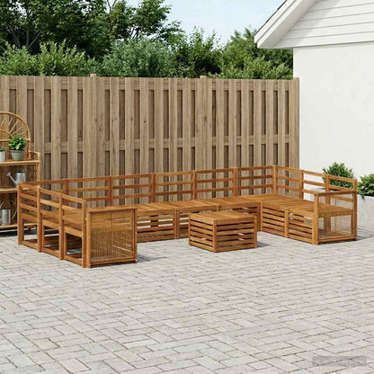 Outdoor Sofa Set 8 pcs Natural Solid Acacia Wood