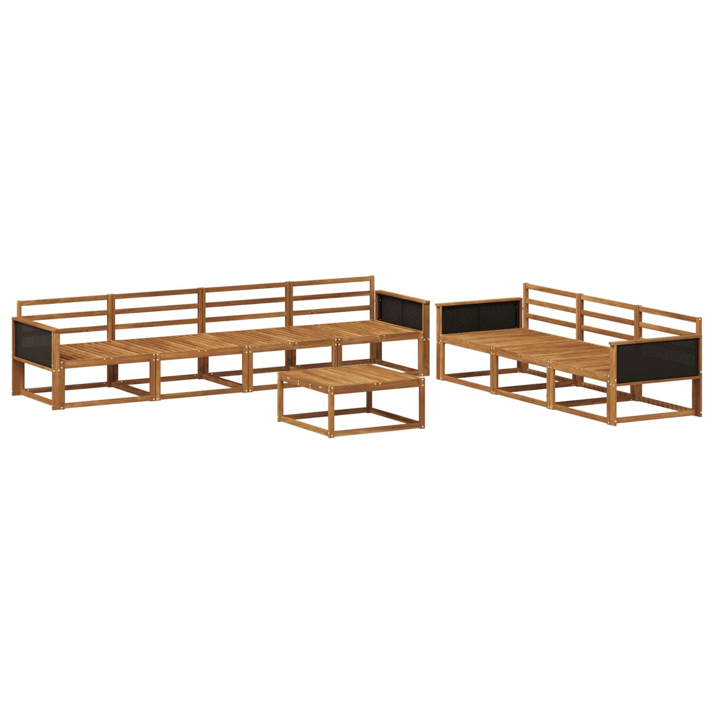Outdoor Sofa Set 8 pcs Natural Solid Acacia Wood