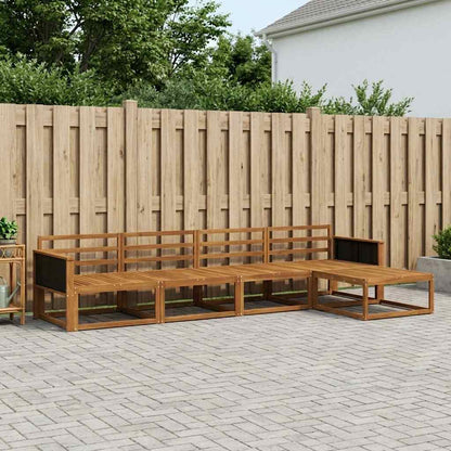 Outdoor Sofa Set 5 pcs Natural Solid Acacia Wood