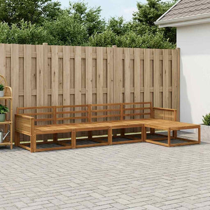 Outdoor Sofa Set 5 pcs Natural Solid Acacia Wood
