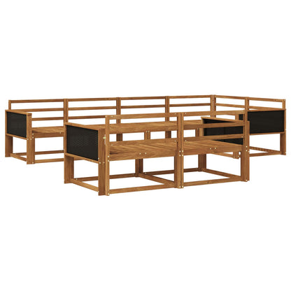 Outdoor Sofa Set 7 pcs Natural Solid Acacia Wood