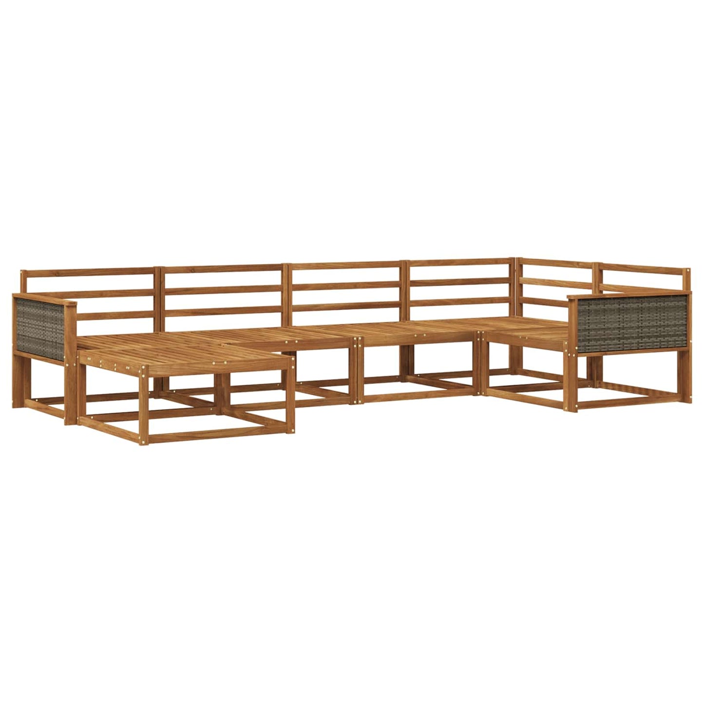 Outdoor Sofa Set 6 pcs Natural Solid Acacia Wood