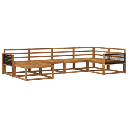 Outdoor Sofa Set 6 pcs Natural Solid Acacia Wood
