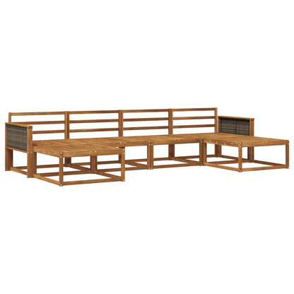 Outdoor Sofa Set 6 pcs Natural Solid Acacia Wood