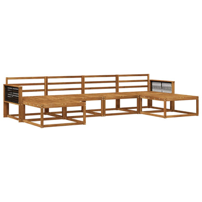 Outdoor Sofa Set 6 pcs Natural Solid Acacia Wood