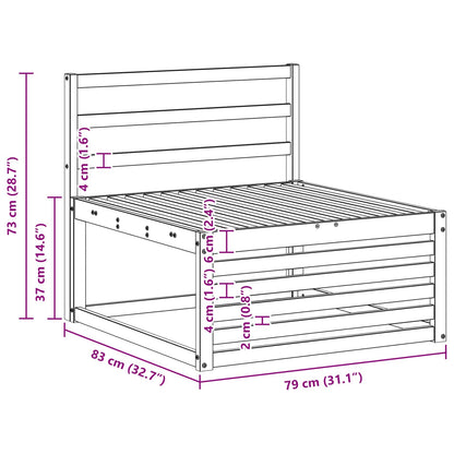 Outdoor Sofa Set 3 pcs Natural Solid Acacia Wood