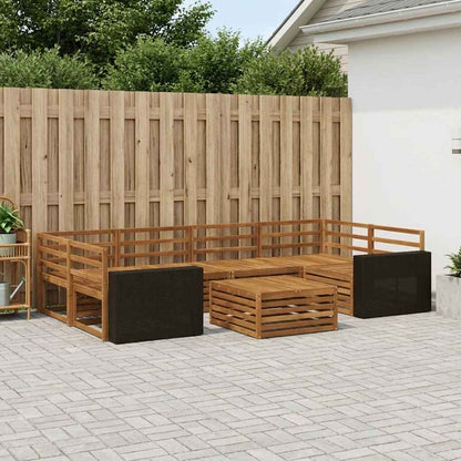 Outdoor Sofa Set 7 pcs Natural Solid Acacia Wood
