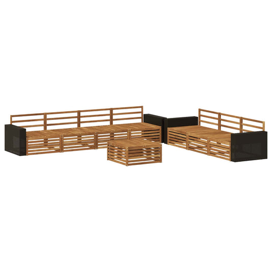 Outdoor Sofa Set 8 pcs Natural Solid Acacia Wood